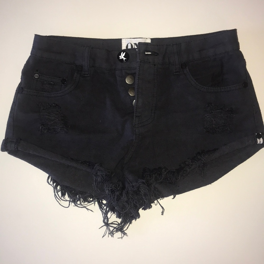 One Teaspoon Bandit Cutoffs in Black (Will Trade)